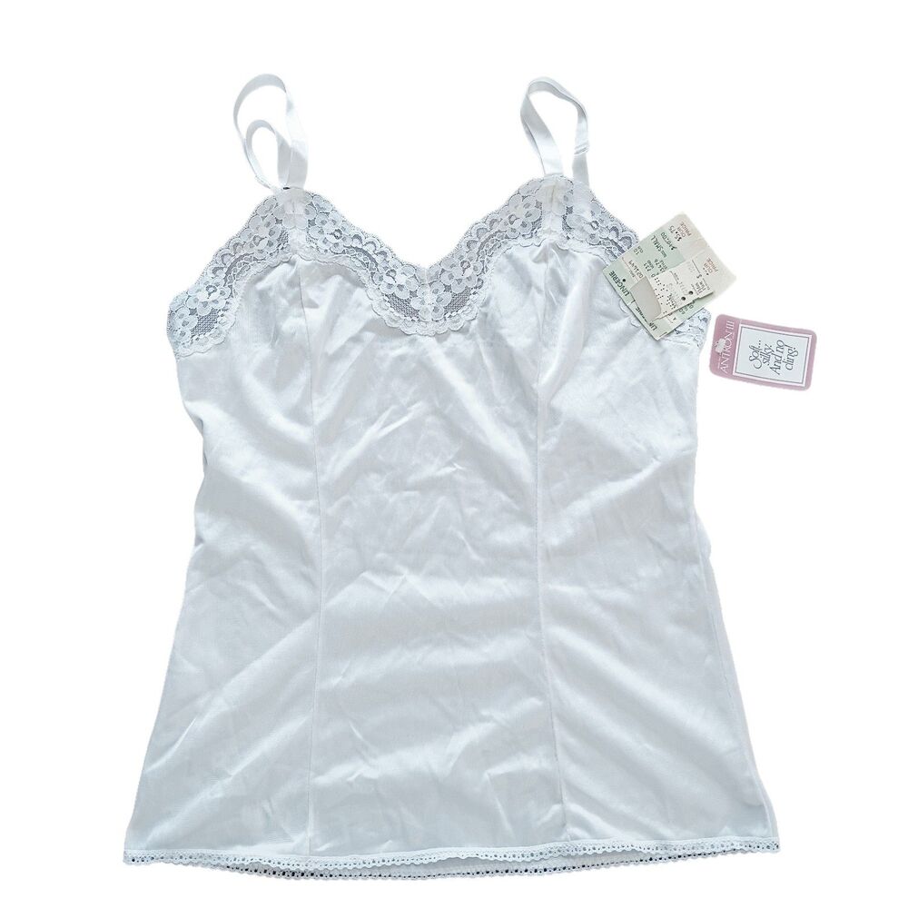 Vintage 70s/80s Peter Pan Cami Lingerie Slip New With Tags Antron III Nylon S